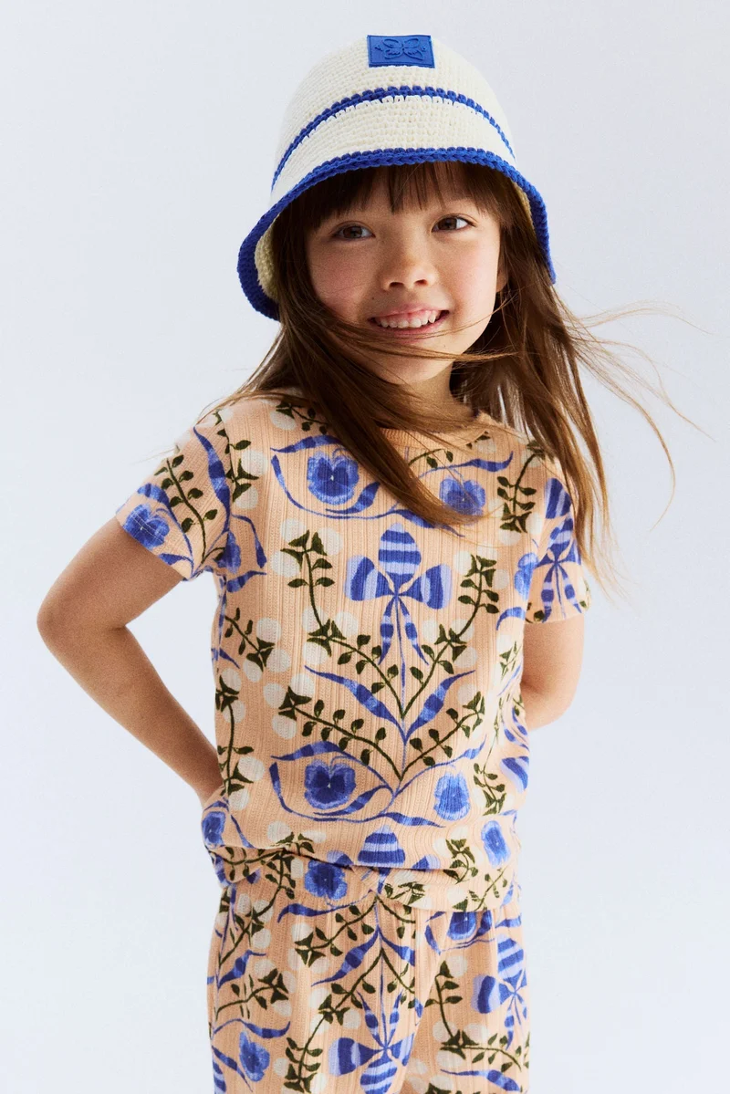 H&M Pointelle jersey top